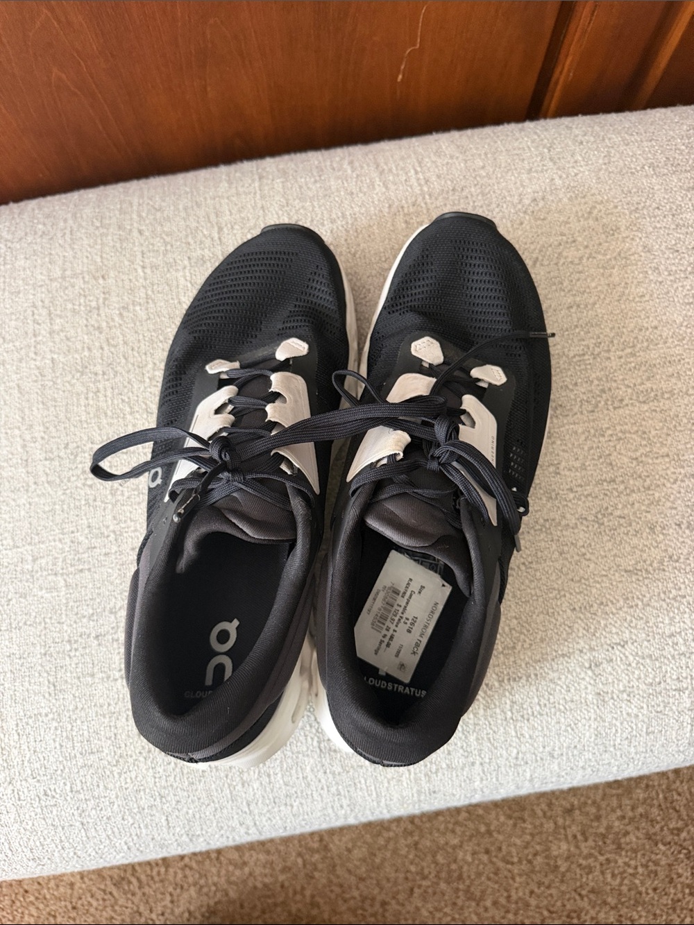 On Running Men's Cloudmonster Shoes - Black/White - Picture 5 of 6